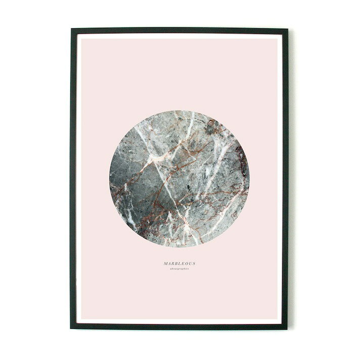北欧雑貨と音楽 HAFEN ハーフェンの【SALE セール】aboutgraphics | MARBLEOUS - PALE PINK | アートプリント/ポスター (50x70cm)【北欧 デンマーク シンプル ピンク】｜アングル2