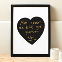 【SALE セール】【メール便送料無料】OLD ENGLISH CO. | FRENCH LOVE HEART PRINT (BLACK AND GOLD/WH...