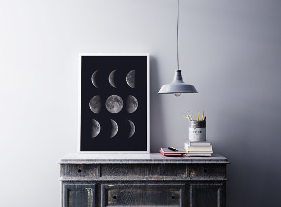 LOVELY POSTERS | MOON PHASES | A3 アートプ