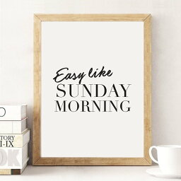 LOVELY POSTERS | SUNDAY MORNING (white) | A3 アートプリント/ポスター【北欧 シンプル おしゃれ】
