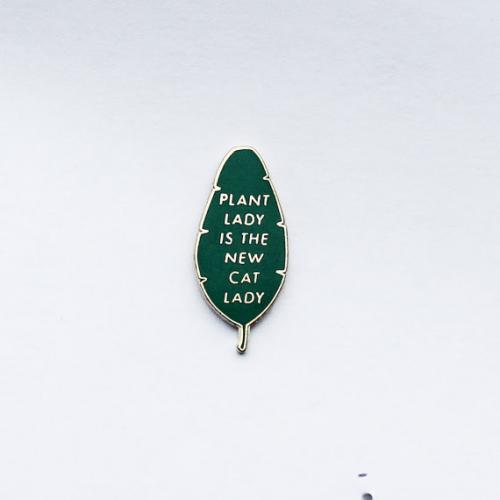 楽天北欧雑貨と音楽 HAFEN ハーフェン【SALE セール】HANDMADE SAM*MADE | PLANT LADY LAPEL PIN （green） | ピンバッジ