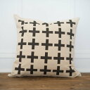 ySALE Z[zLINEN AND IVORY | MULTIPLE SWISS CROSS PILLOW COVER | NbVJo[