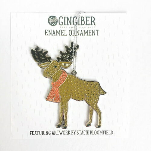 GINGIBER | MOOSE ENAMEL ORNAMENT | ʥ