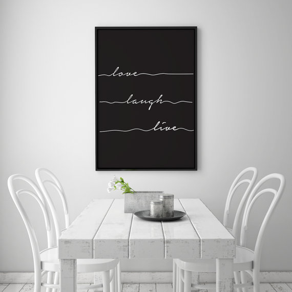 LOVELY POSTERS | LOVE LAUGH LIVE PRINT | A3 ア