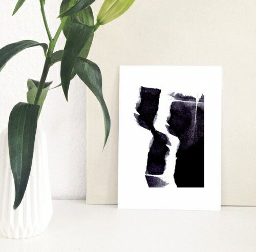 LACE & STRIPES | WATERCOLOR IV PRINT (black) | A4 ȥץ / ݥڥ᡼̵