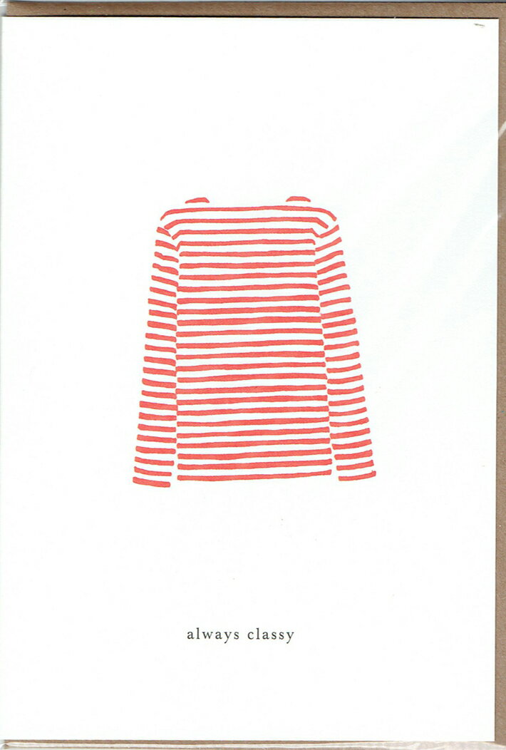 KARTOTEK COPENHAGEN | GREETING CARD「always classy」(SWEATER RED) | グリーティングカード