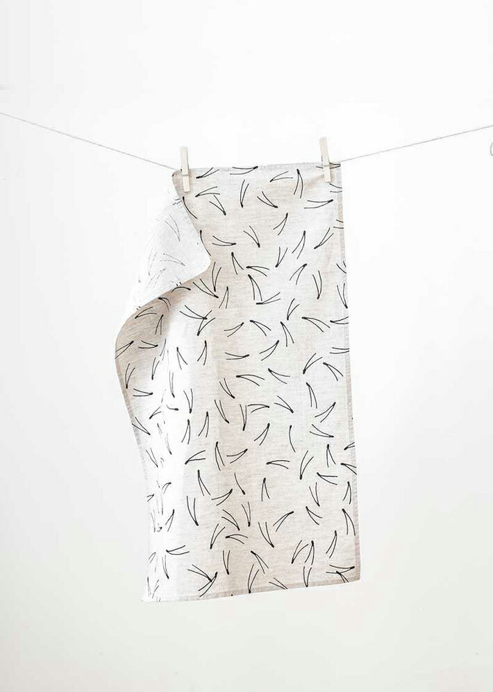 FINE LITTLE DAY | BARR TEA TOWEL - nature/black (half linen) (no.50500-1) | å󥯥 (47x70cm)