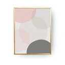 LOVELY POSTERS | PINK GRAY PASTEL CIRCLES PRINT 