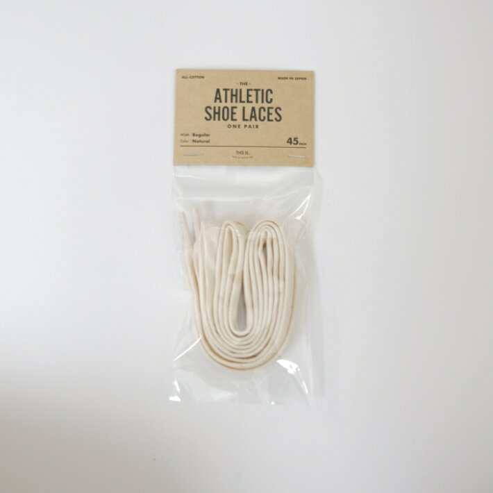This is... All-Cotton Athletic Shoelaces (natural) シューレース 【靴紐 おしゃれ シューズアクセサリー】