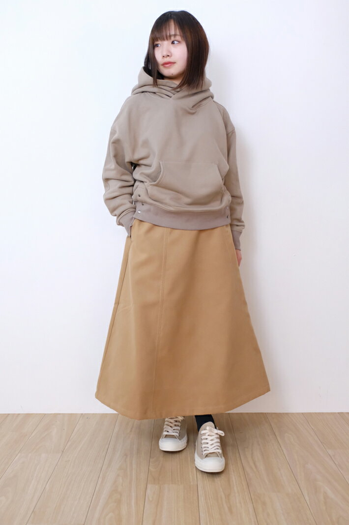 Riche glamour | フェイクウールフレアスカート (beige)|スカート