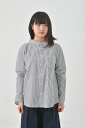 【SALE セール】KELEN (ケレン) | Back Flared Blouse "Flann Stripe" (black) | トップス【レディース ストライプ カジュアル おしゃ..