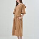 【SALE セール】bedsidedrama リラックストレンチワンピース (beige) ワンピース【ベッドサイドドラマ 無地 シンプル ベージュ】