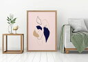 PROJECT NORD | PASTEL PINK LEAVES | アートプリント/ポスター (50x70cm)【北欧 デンマーク シンプル おしゃれ】