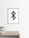【SALE セール】NOUROM | PEACE RUNE | アートプリント/ポスター (50x70cm)【北欧 シンプル ミニマル インテリア おしゃれ】