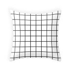 LATTE HOME | GRID CUSHION COVER (white) | クッションカバー【メール便送料無料 ホワイト モノクロ モノトーン リビング】