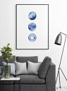 楽天北欧雑貨と音楽 HAFEN ハーフェン【SALE セール】PROJECT NORD | LES LUNES BLEUES POSTER | アートプリント/ポスター （50x70cm）【北欧 デンマーク シンプル おしゃれ】