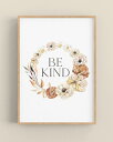 THE LOVE SHOP | BE KIND (WITH FLOWERS) | A4 アートプリント/ポスター【北欧 シンプル おしゃれ インテリア メール便...