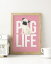 THE LOVE SHOP | PUG LIFE (pink) | A3 アートプリント/ポスター【北欧 シンプル おしゃれ インテリア】