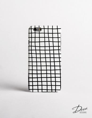 【SALE セール】【iPhone 11 pro】DESSI DESIGNS CROSS STRIPES / GRID (white) iPhone 11 proケース 【メール便送料無料 スマホケース アイフォン 白黒】