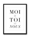 【SALE セール】THE LOVE SHOP | MOI PLUS TOI | A2 アートプリント/ポスター【白黒 モノクロ 北欧 シンプル おしゃれ イン...