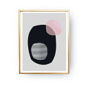 LOVELY POSTERS | DARK BLUE PINK PRINT | A3 アートプリント/ポスター【北欧 シンプル おしゃれ】