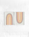 dear musketeer | BRIGHT PASTEL LINEN RAINBOW PRINT | A3 アートプリント/ポスター【北欧 シンプル インテ...