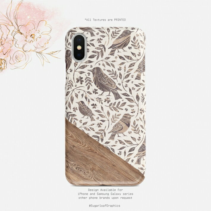 SUGARLOAF GRAPHICS | BIRD LEAF FLORAL FOLK | iPhone 11 proケース