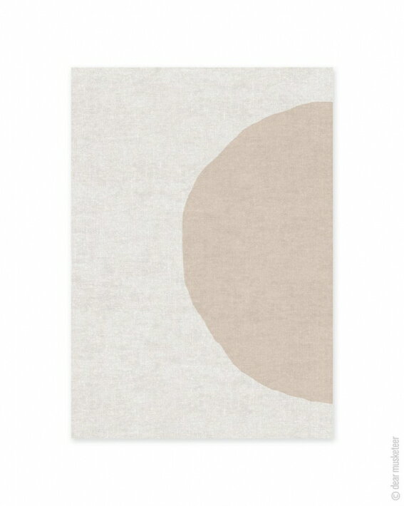 楽天北欧雑貨と音楽 HAFEN ハーフェンdear musketeer | BLUSH & BEIGE LINEN CIRCLES 1 PRINT | A3 アートプリント/ポスター【北欧 シンプル インテリア おしゃれ】