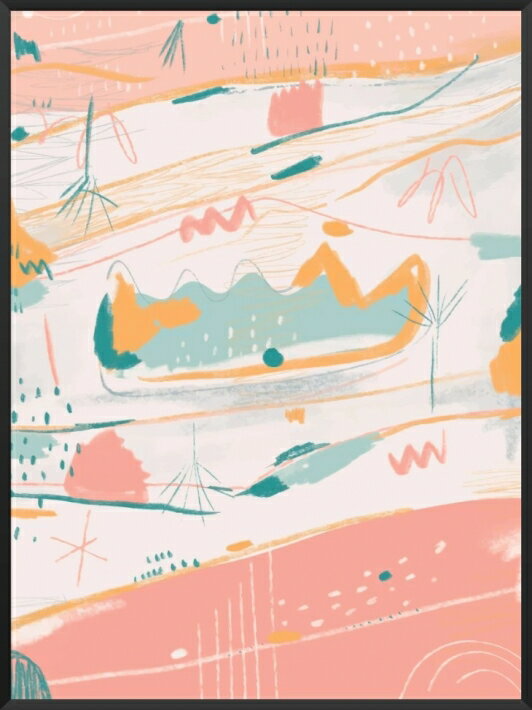 【アートポスター】 草の中を登る道 (24cm×30cm) -ルノアール- おしゃれインテリアに