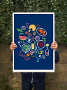 ANEK | Picnic is a state of mind (blue) Art Poster | A[gvg/|X^[ (50x70cm)yk JtF Xg CeA z