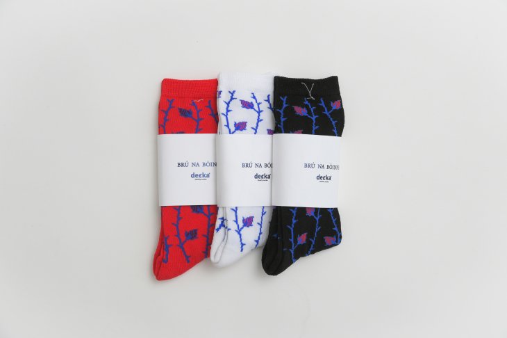 デカ 靴下 レディース decka -quality socks- x BRU NA BOINNE | Pile Socks / Rose | ソックス【デカ 靴下 シンプル かわいい 花柄】