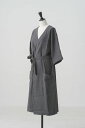 【SALE セール】the last flower of the afternoon | 月暈の half coat (grey) | ハーフコート【ラストフラワー 羽織 シルク リネン 麻】