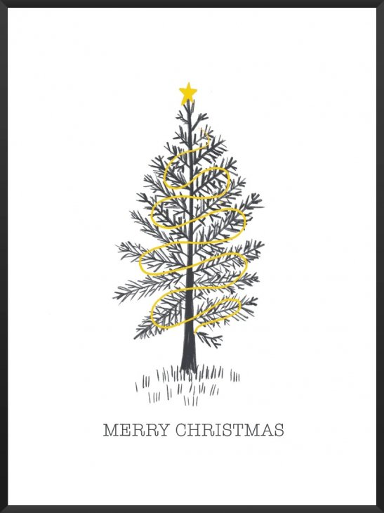 PROJECT NORD | MINIMALIST CHRISTMAS TREE POSTER | A3 アートプリント/ポスター【北欧 デンマーク インテリア クリスマス もみの木】のサムネイル