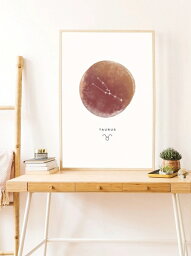 【SALE セール】PROJECT NORD | TAURUS WATERCOLOUR 牡牛座 | A3 アートプリント/ポスター【北欧 インテリア ウォーターカラー 水彩 星座 おうし座】