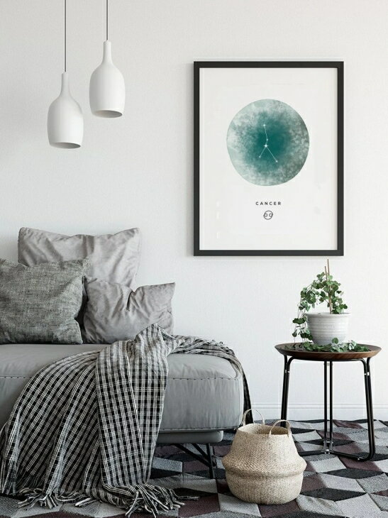 【SALE セール】PROJECT NORD | CANCER WATERCOLOUR 蟹座 | アートプリント/ポスター (50x70cm)【北欧 インテリア ウォーターカラー 水彩 星座 かに座】