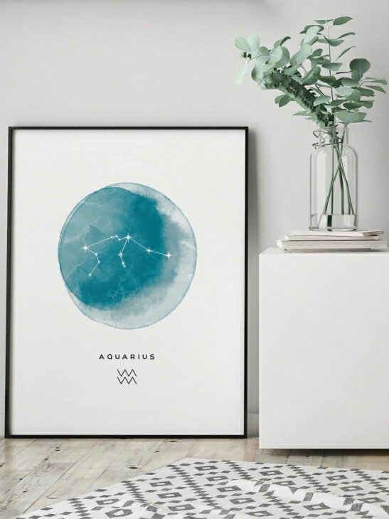 PROJECT NORD | AQUARIUS WATERCOLOUR 水瓶座 | アートプリント/ポスター (50x70cm)