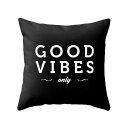 LATTE HOME | GOOD VIBES ONLY CUSHION COVER | NbVJo[y[֑ O[ mg[ rOz