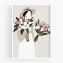 【SALE セール】MICUSH | FLOWER LADY - HAT LADY ART PRINT (AP136) | アートプリント/ポスター (30x4...