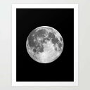 【SALE セール】THE MOTIVATED TYPE | FULL MOON PRINT | A3 アートプリント/ポスター【タイポグラフィ ブラック 月 ...