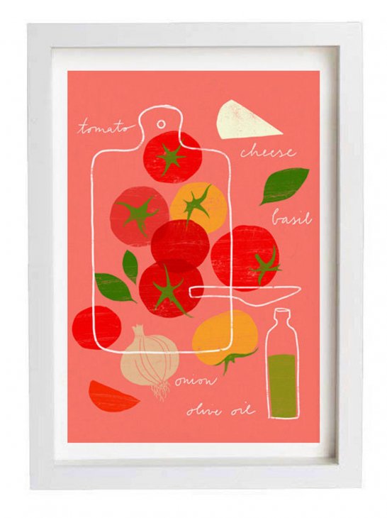 ANEK | Tomato Salad Recipe Poster | ȥץ/ݥ (50x70cm)̲ ե 쥹ȥ ƥꥢ 