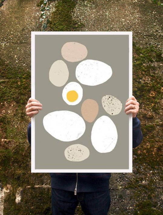 ANEK | Eggs Poster | ȥץ/ݥ (50x70cm)̲ ե 쥹ȥ ƥꥢ 