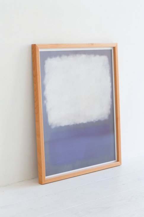 楽天北欧雑貨と音楽 HAFEN ハーフェンMARK ROTHKO （マーク・ロスコ） | Blue and grey, 1962 | アートプリント / ポスター フレーム付き【北欧 モダンアート 抽象画 アートポスター】 ギフト ナチュラル 誕生日プレゼント 玄関 ポスター 額 リビング お洒落 アート 木製 シンプル フレーム インテリア 天然木