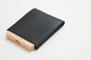 【再入荷】yuruku (ユルク) | Wood Plate Folder Half Wallet (black) | 財布 カウレザーウォレット 送料無料 シンプル 国産 ショートウォレット レディース メンズ 皮 本革 ギフト 誕生日プレゼント 父の日プレゼント お誕生日 シンプル ナチュラル 雑貨 北欧
