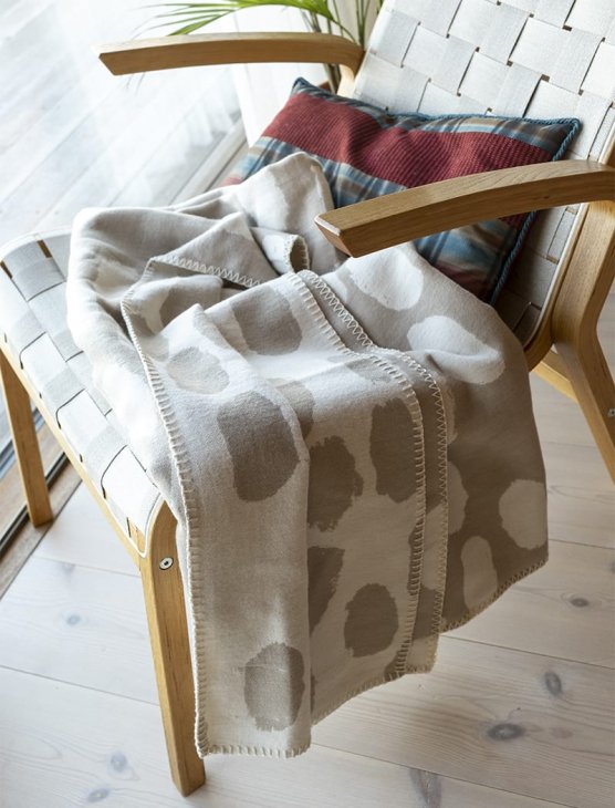 FINE LITTLE DAY DOTS WOVEN BLANKET (WHITE/SAND) (no.8902.56) 起毛コットンブランケット ホワイト×サンド 送料無料 北欧 シンプル インテリア おしゃれ ギフト ブランケット 誕生日プレゼント コットン 母の日 プレゼント リビング 母の日ギフト ひざかけ 可愛い