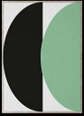 PAPER COLLECTIVE | HALF CIRCLES 3 - GREEN/BLUE | アートプリント/アートポスター (30x40cm)【北欧 シンプル インテリア おしゃれ】