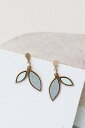 【SALE セール】Shlomit Ofir | Louise Earrings (aqua) | ピアス【アクセサリー カラフル ボタニカル シンプル ゴールド アクア】