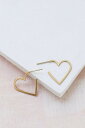 Shlomit Ofir | Small Heart Contour Earrings (gold) | ピアス