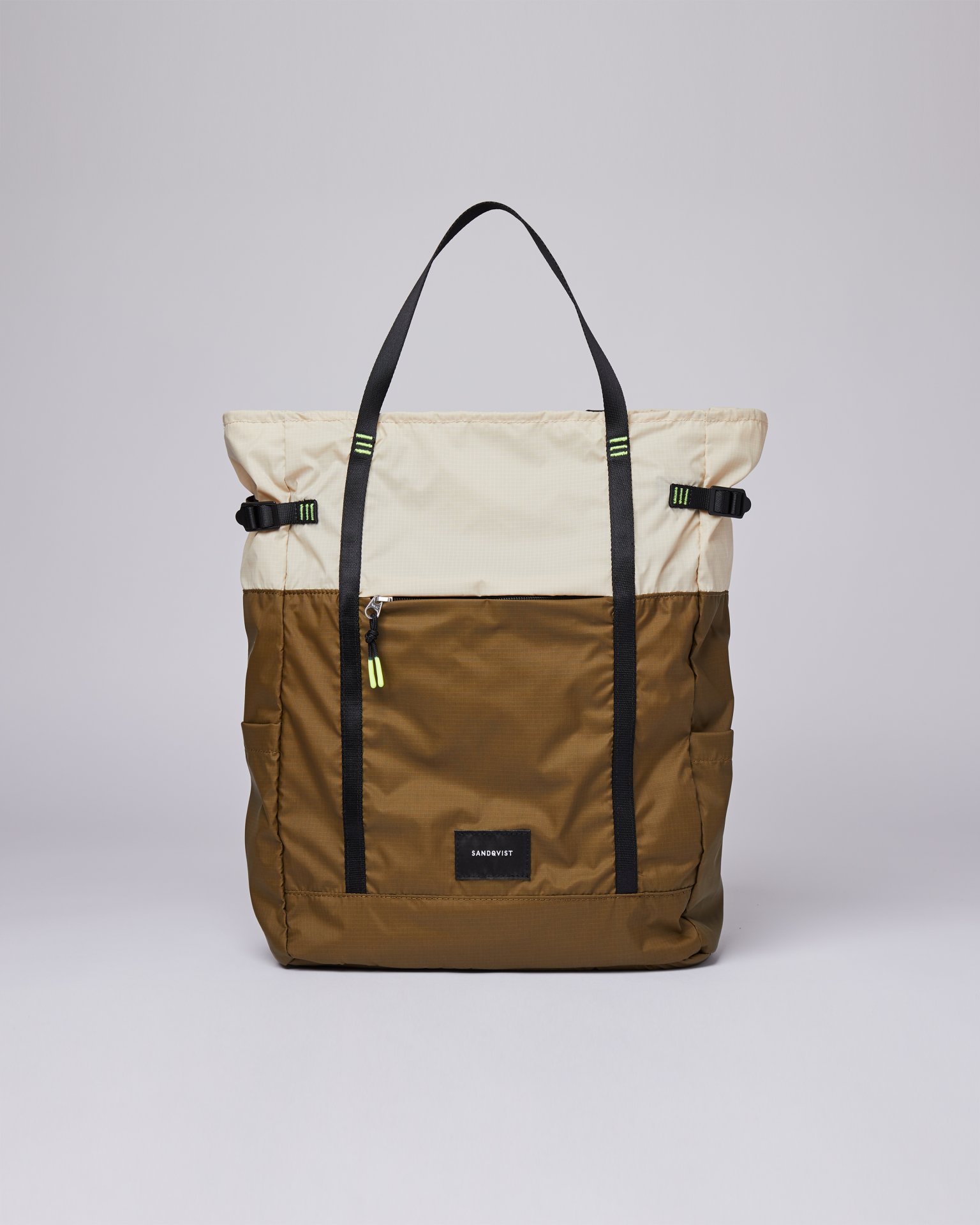 SANDQVIST | ROGER LIGHTWEIGHT (multi sand/olive) | バッグ 2 wayトートバッグ【サンドクヴィスト 北欧 シンプル スウェーデン リュック】 ギフト 旅行 折り畳み 誕生日プレゼント コンパクト 通勤 ばっぐ ナイロン 通学 リュック 折りたたみ 通勤バッグ 旅行用