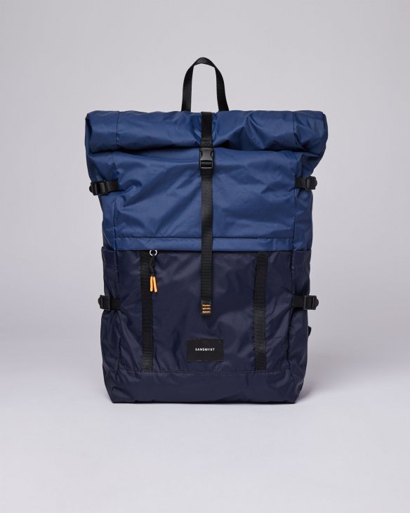 楽天北欧雑貨と音楽 HAFEN ハーフェン【SALE セール】SANDQVIST | BERNT LIGHTWEIGHT （multi navy blue/evening blue） | バッグ【 サンドクヴィスト 北欧 スウェーデン リュック 】 リュックサック レディース 仕事 通勤 通学 旅行 軽量 ナイロン コンパクト 折り畳み 紺 ネイビー ブルー 青 青色