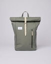 SANDQVIST DANTE (dusty green with natural leather) バッグ 北欧 シンプル スウェーデン リュック 送料無料 レディース メンズ ダスティーグリーンくすみカラーリュック 通学 通勤 おしゃれ リュック アウトドア カジュアル ノートパソコン pc 収納